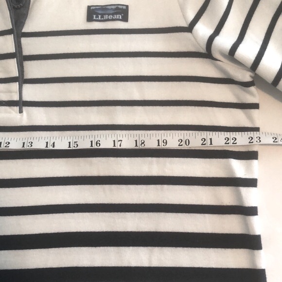 L.L. Bean Mockneck Pullover Stripe - Picture 6 of 11
